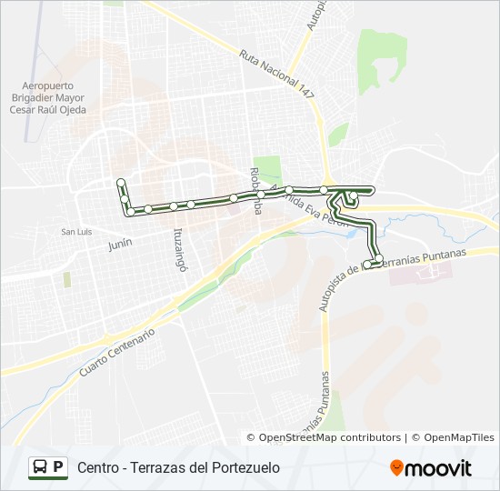 Línea P Horarios Mapas Y Paradas Terrazas Del Portezuelo