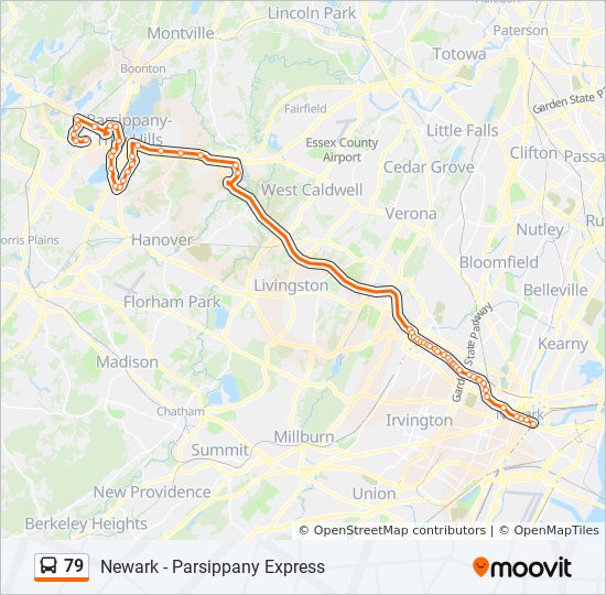 79 Route Time Schedules Stops Maps 79x Newark