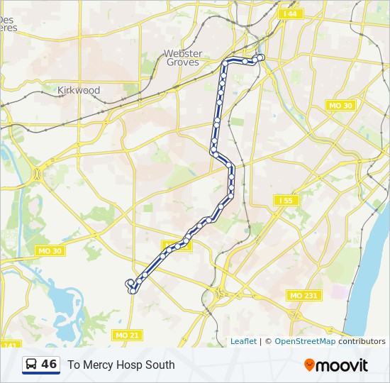 46 Route: Time Schedules, Stops & Maps - To Mercy Hosp South