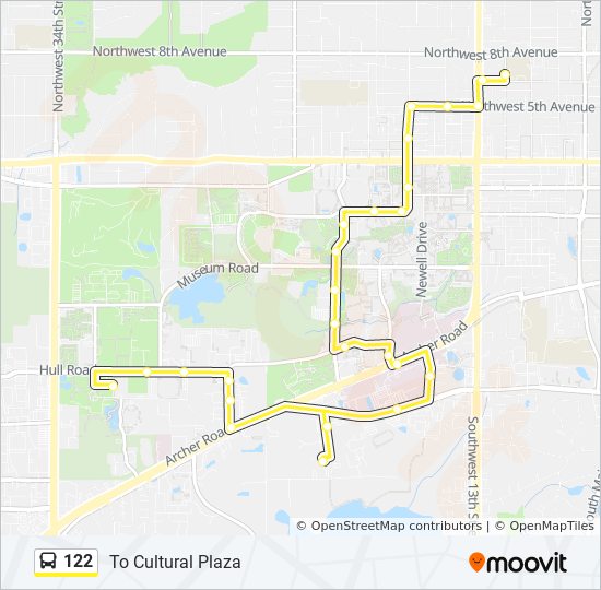 122 Route Time Schedules Stops Maps To Cultural Plaza