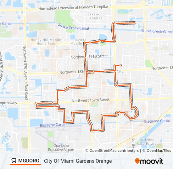 mgdorg route: time schedules, stops & maps - miami gardens