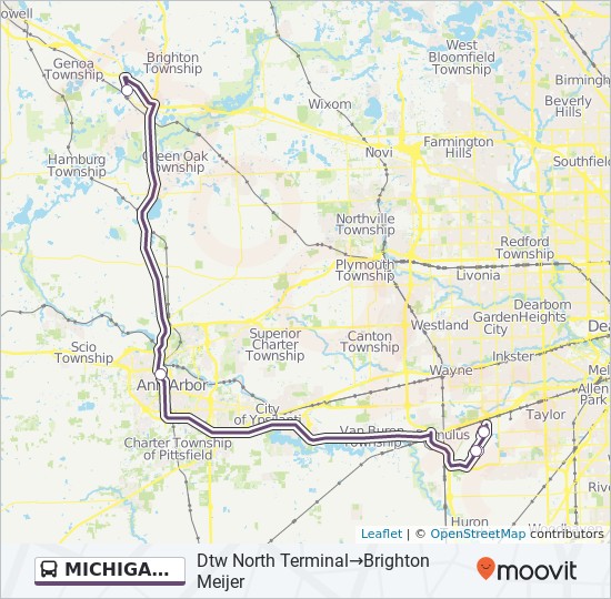 Michigan Flyer Route Time Schedules Stops Maps Dtw North