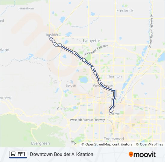 FF1 Route: Time Schedules, Stops & Maps - Downtown Boulder All-Station