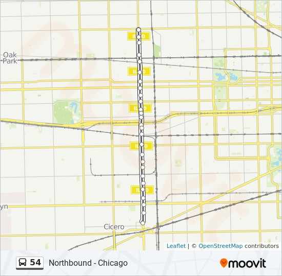 54 Route Time Schedules Stops Maps Northbound Chicago