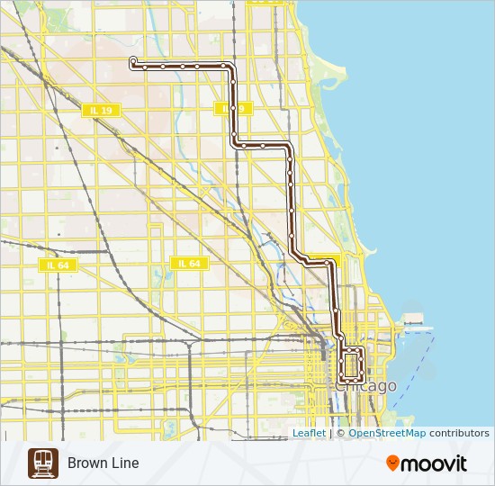 Brown Line Route Time Schedules Stops Maps Kimball