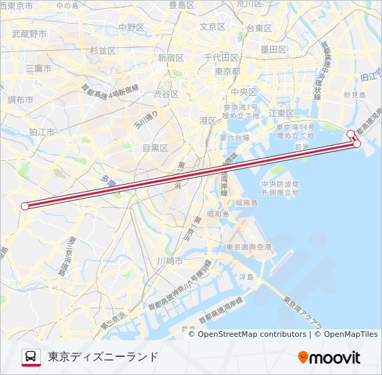高速 Route Time Schedules Stops Maps 東京ディズニーランド